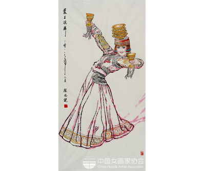 蒙古舞 蒙古舞修改后136X68cm